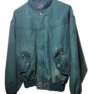 VTG THRASHED Chore Coat Barn Jacket Y2K Mens Green Bomber Faded GORPCORE‎ m l